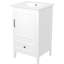 20" Bathroom Vanity Featuring White Ceramic Sink, Cabinet With Door, Drawer, Painted Finish, Efficient Setup 20-inch Door Shelf, Stainless Hinges, Stable And Quiet Function