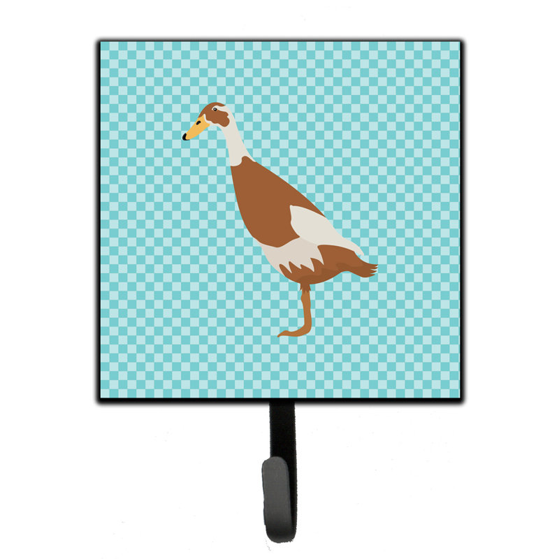 Organisateur de clés murales avec crochets de canard indien Grethe, Bleu