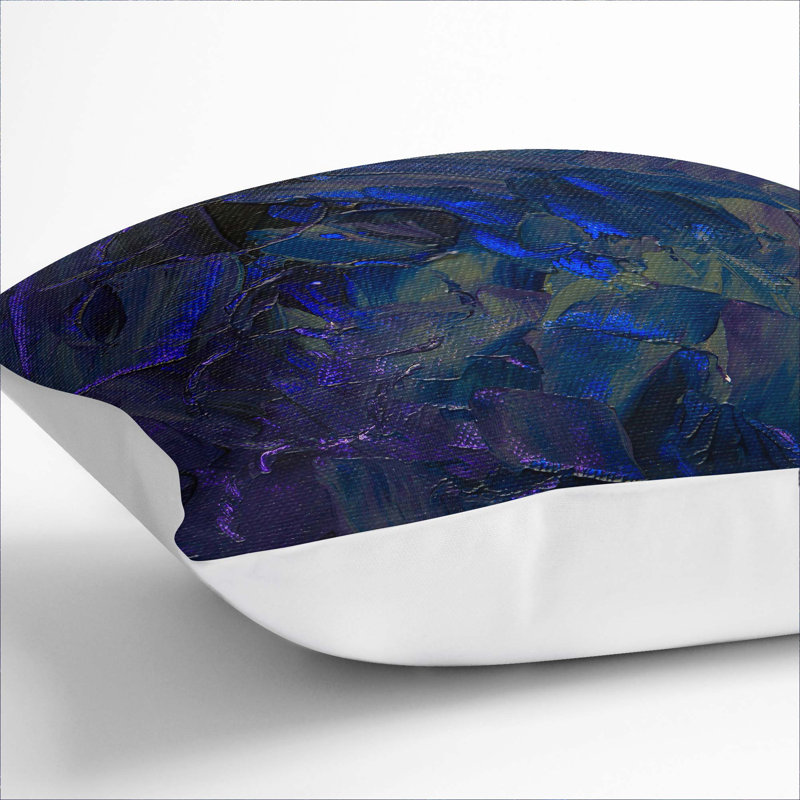 Abstract Square Throw Cushion, White, 40 x 40 cm