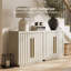 Ensemble de 2 buffets modulaires avec rangement et tablettes réglables, sable blanc