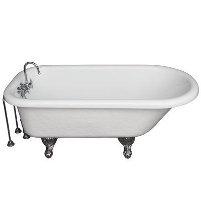 67'' x 29.5'' Soaking Acrylic Bathtub with Faucet