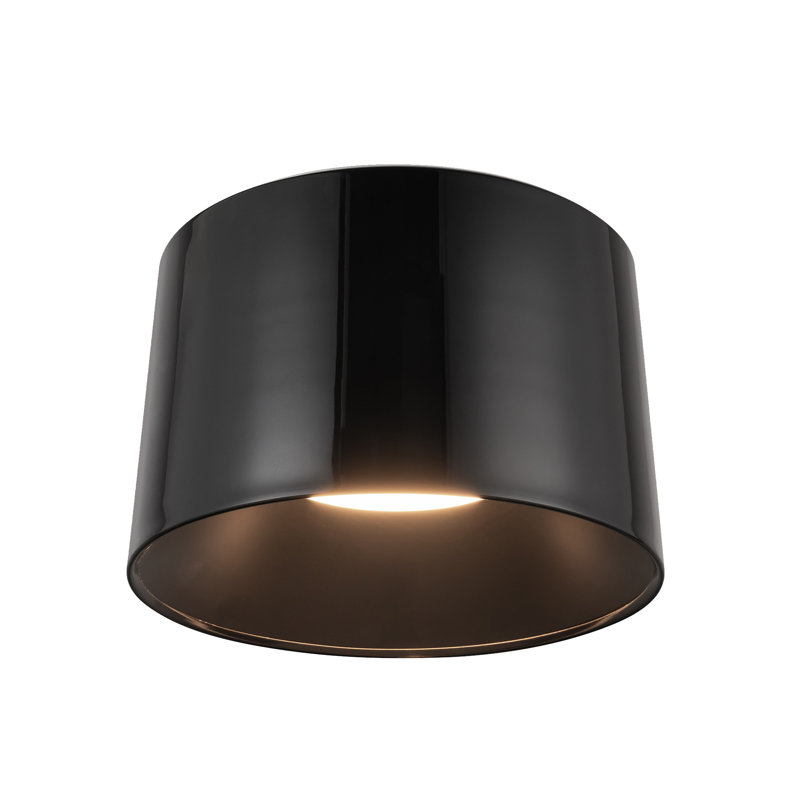 Etta LED Flush Mount, 12.63" H x 19.75" W x 19.75" D, Jet Black