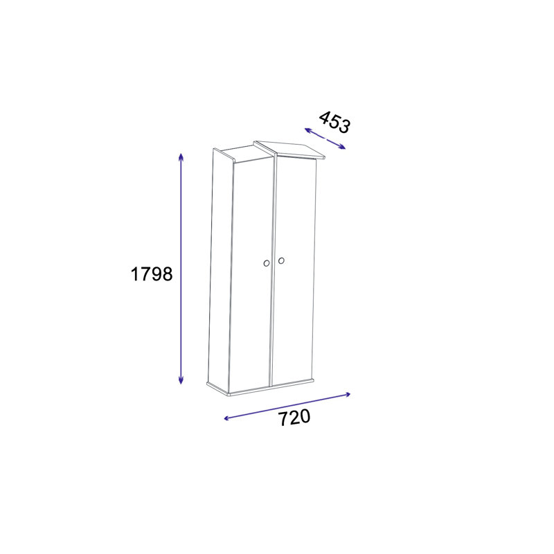 Esmond 2 Door Manufactured Wood Wardrobe