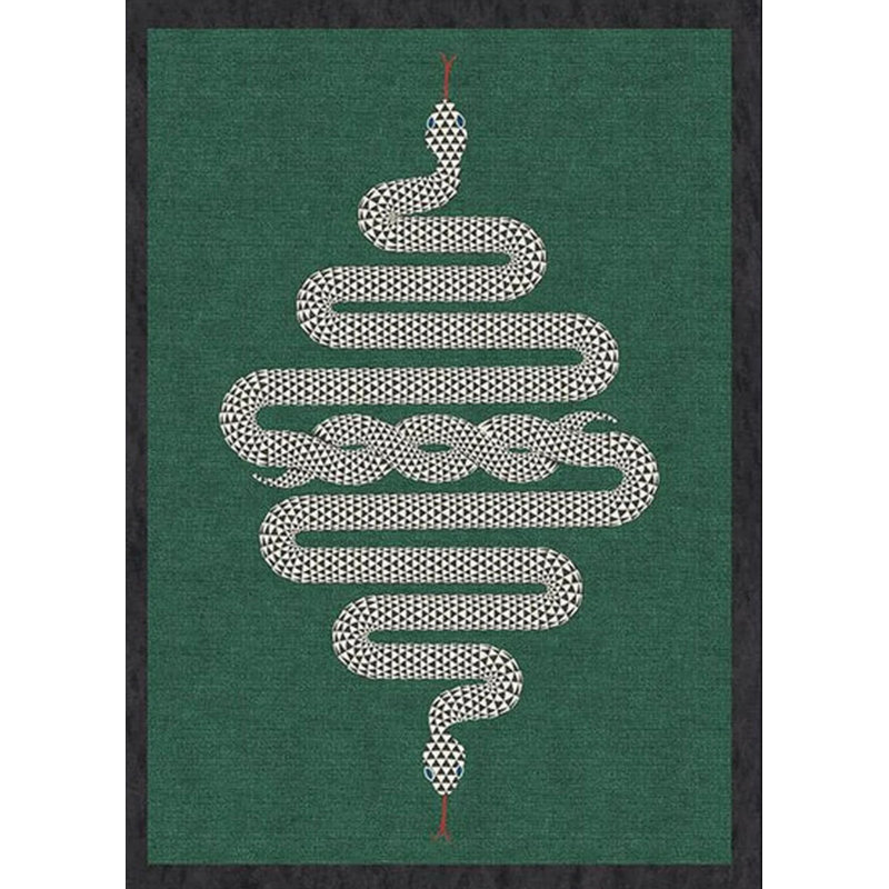 Tapis intérieur / extérieur vert Saleth, Rectangle 2 pi 8 po x 5 pi