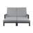 Hoyt Outdoor Metal Double Chaise Lounge-356892664