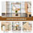 3-Tier Modern Bedside Table with MDF Top & Tempered Glass Sides, Storage Design