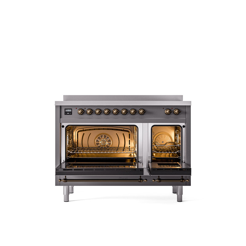 ILVE Nostalgie II 48 in Induction Range, Graphite Matte/Bronze