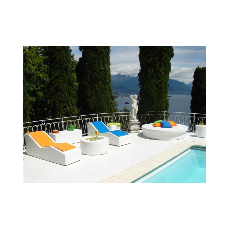 ClubNow Outdoor Chaise Lounge, Chill White