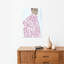 Impression d'art léopard rose, abstrait, moderne et élégant-129896793