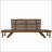 Outdoor Adjustable Patio Wooden Daybed Sofa Chaise Lounge with Cushions-749156356