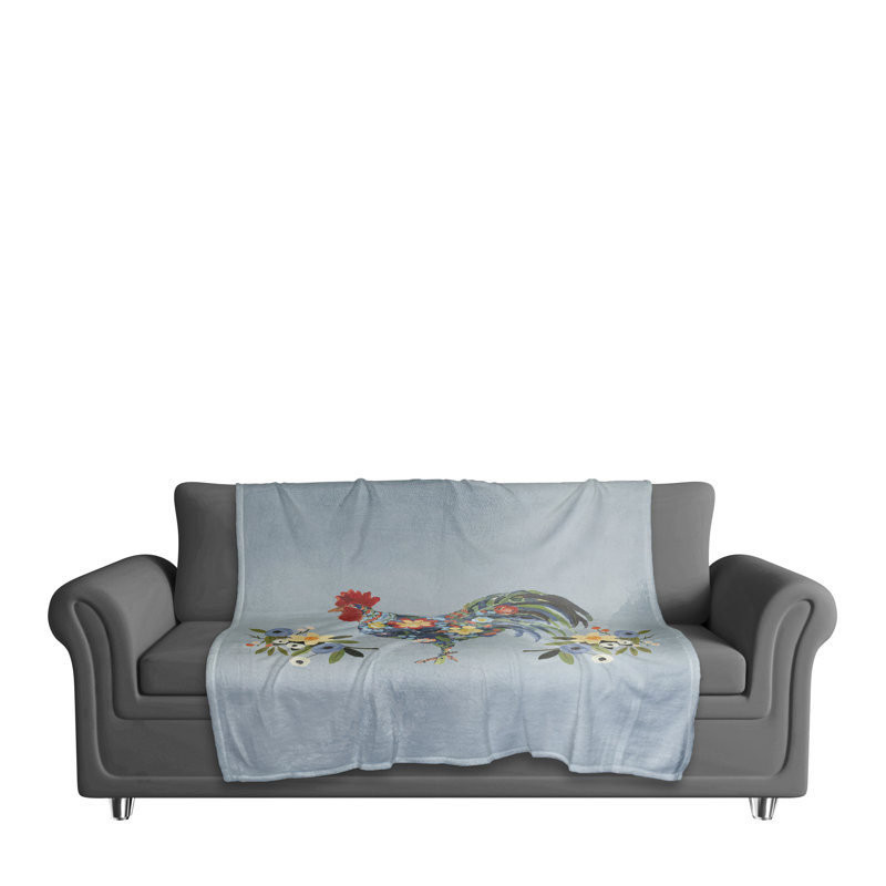 Jeté floral coq floral