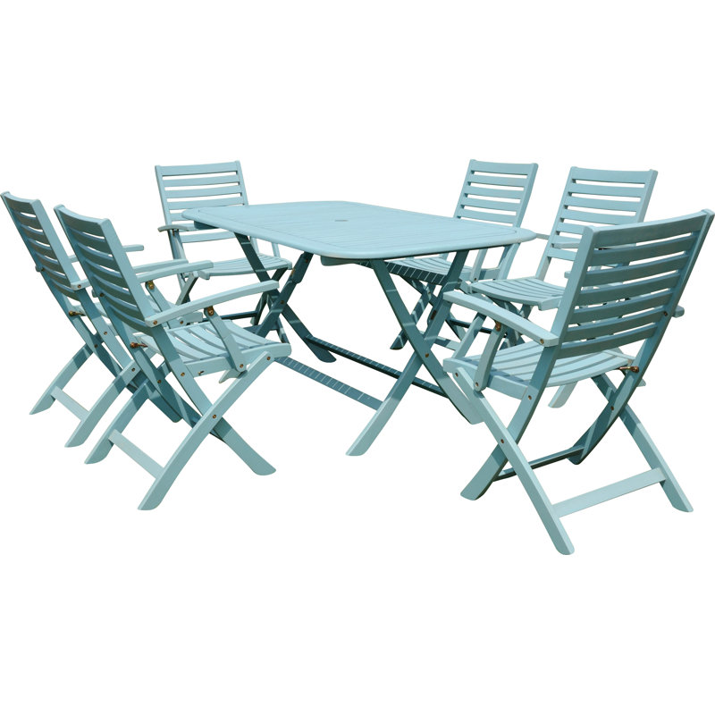 Ensemble repas 7 pièces Sabbattus, Bleu ciel
