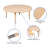 Goddard Round Plastic Height Adjustable Activity Table Set with 4 Chairs-49248690-59396917