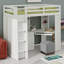 Lit mezzanine avec grande armoire intégrée, bureau-1135085069