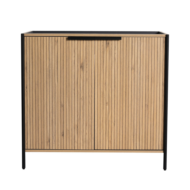 Meuble-lavabo autoportant de 36 po - Design ergonomique et amplement d'espace, charnières modernes en acier inoxydable, facile à nettoyer