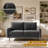 Dotson 58" Velvet Round Arm Sofa Loveseat-1233094829
