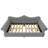 Queen Size Upholstered Daybed with LED Lighting & Nailhead Trim, Gray-936701268