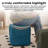 Blue Square Corduroy Woven Ottoman Foot Rest, Soft Comfortable Sofa Stool-608532565