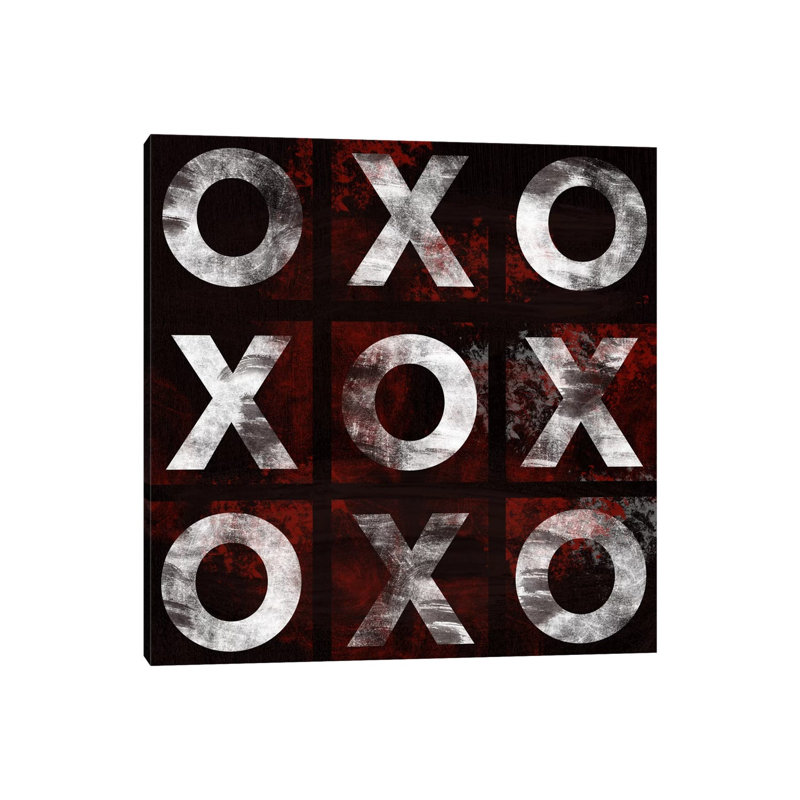 X's And O's - Wrapped Canvas Print, 30.48 cm H x 30.48 cm W