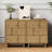 3-Drawer Nightstand, Solid Wood, Natural Oak Finish