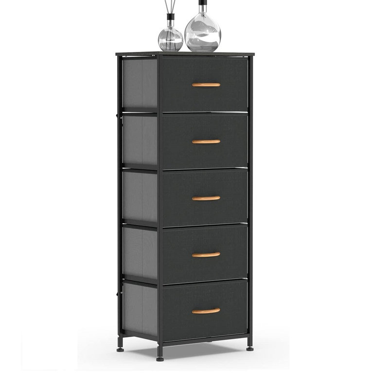 Commode de rangement 5 tiroirs Oakman, Indigo foncé