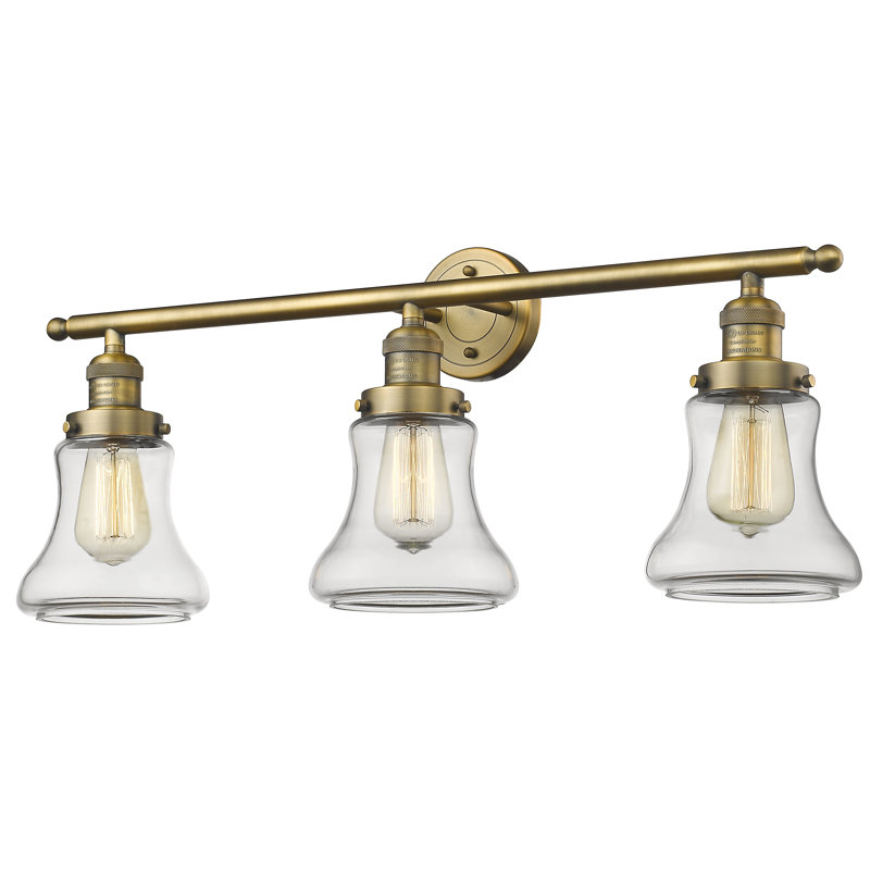 Edda 3 - Light Dimmable Vanity Light, Brushed Brass, Clear