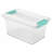 Sterilite Plastic Medium Clip Storage Box Container with Latching Lid