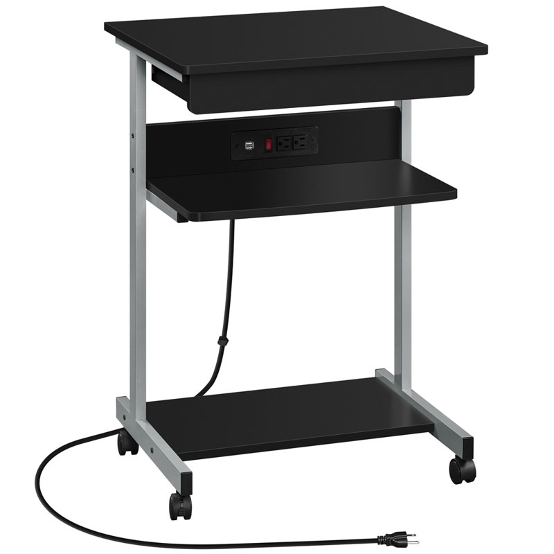 22in Laptop Computer Table with Power Outlet