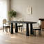 Ensemble de table de salle à manger moderne simple ovale en bois massif-1312463165-1312463140-1312463141-1312463162-1312463160-1312463139