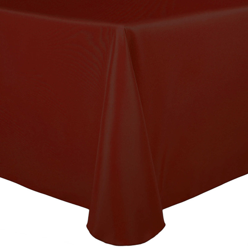 Solid Color Round Tablecloth, 1, 104" x 74", Terracotta