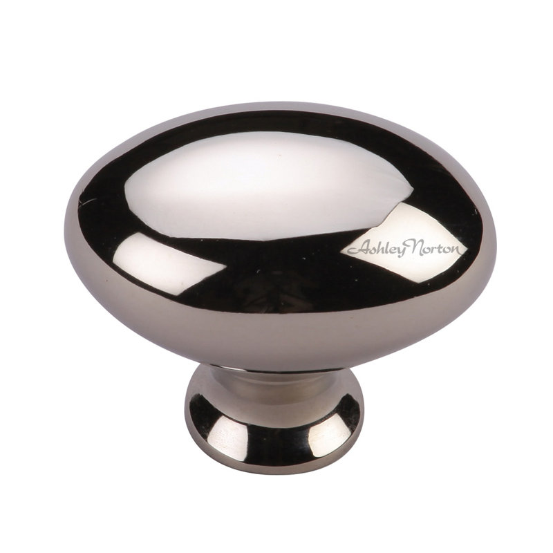 Oval Knob, Polished Nickel, 1 1/4"