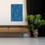 Impression d'art mural rétro bleu rétro-129705827
