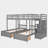 Full Over Twin & Twin Bunk Bed-42597604