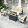 Tapasi 5 - Person Patio Conversation Set with Swivel Lounge Chairs &  Firepit Table