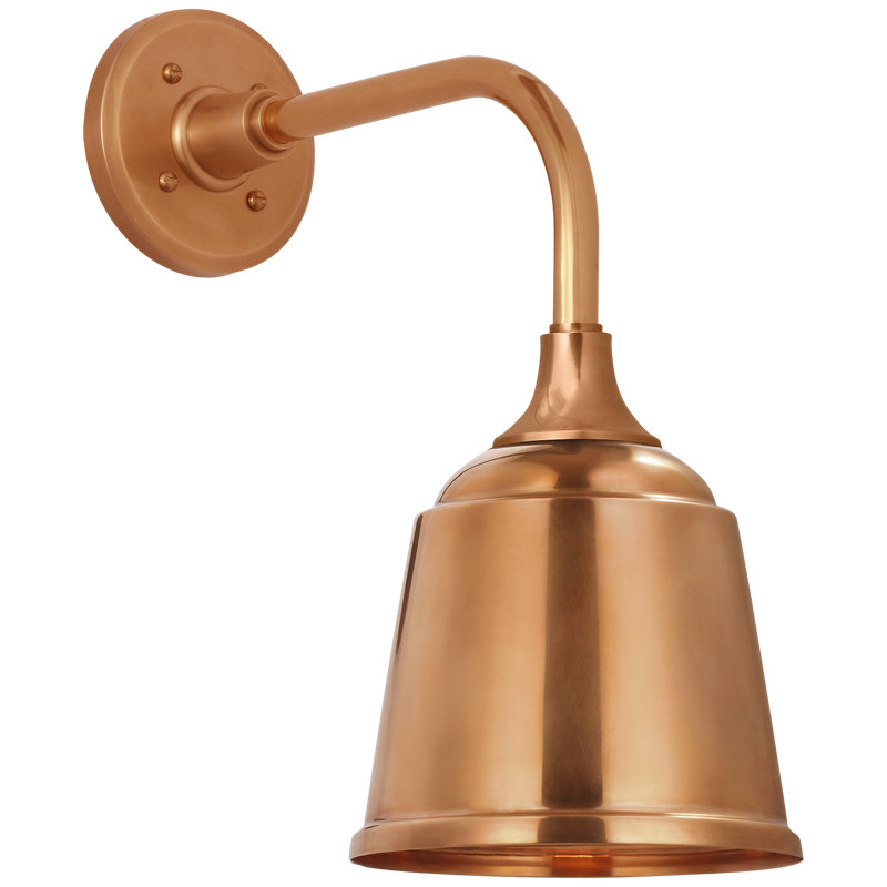 Thomas O'Brien 1 - Light Outdoor Barn Light, Soft Copper, Soft Copper, 16.5" H x 14.5" W x 8" D