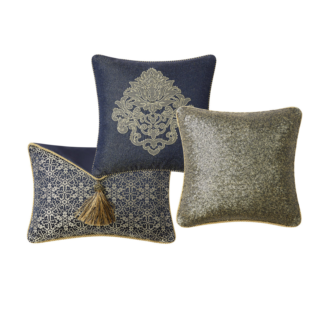 Vaughn 3 Piece Throw Pillow Set Waterford Bedding