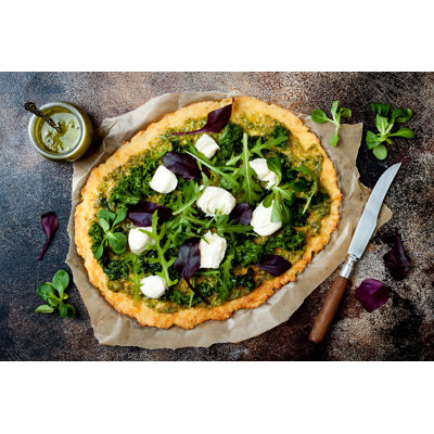 Cauliflower Pizza by Sveta_zarzamora - Wrapped Canvas Print