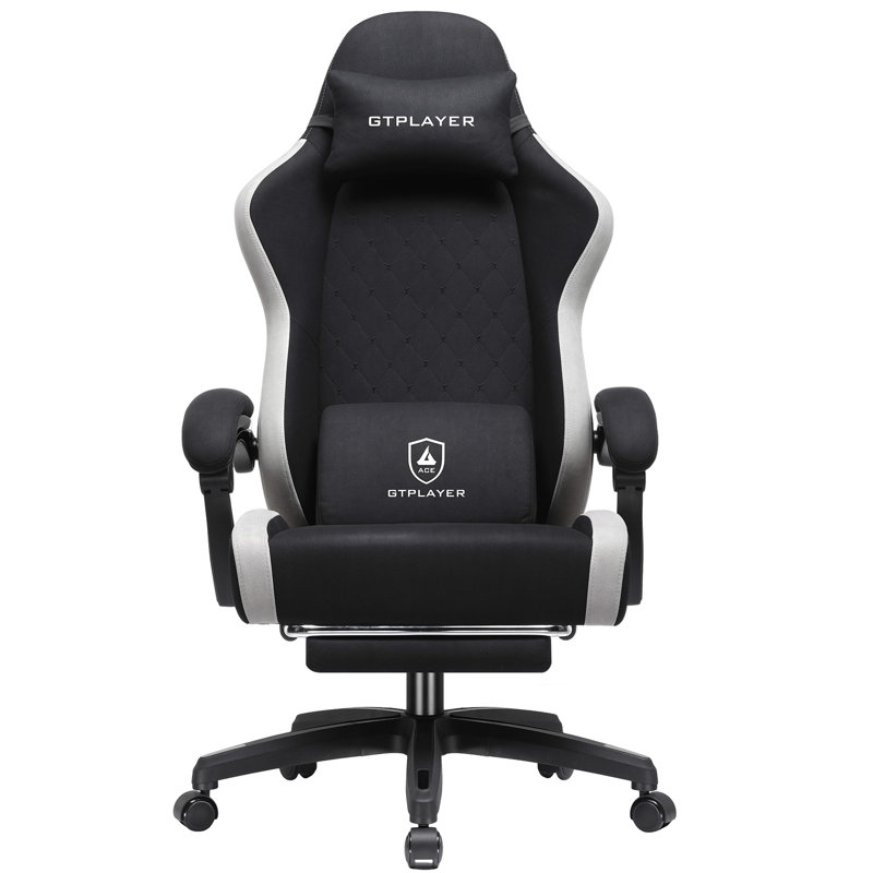 Metro Lane Adjustable Swiveling PC & Racing Game Chair, Black