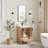 Shenzhen 24" Single Sink Bath Vanity in Aged Natural Oak with White Grain Composite Stone Top-343039047-343039045