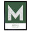 Medina City Map Medina Green by Wee Blue Coo - Single Picture Frame Typography