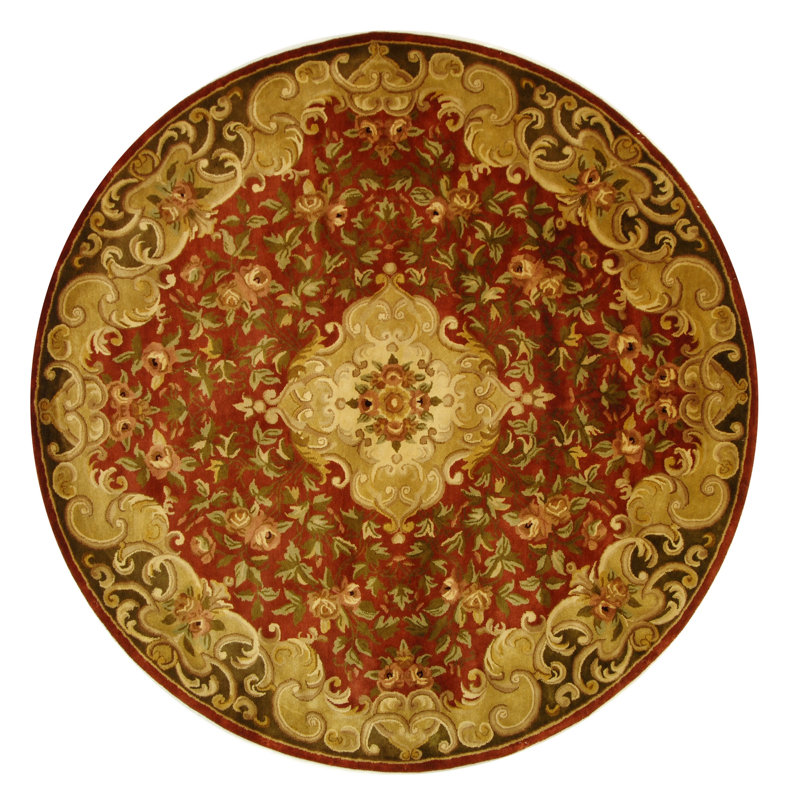 Carnasheeran Hand Tufted Wool Oriental Rug, Round 6'