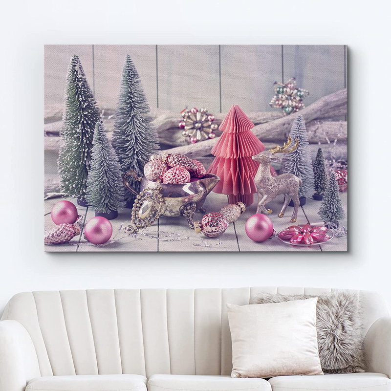 «Christmas Holiday Celebration», impression sur toile tendue, H 32 po x l 48 po x P 1,5 po