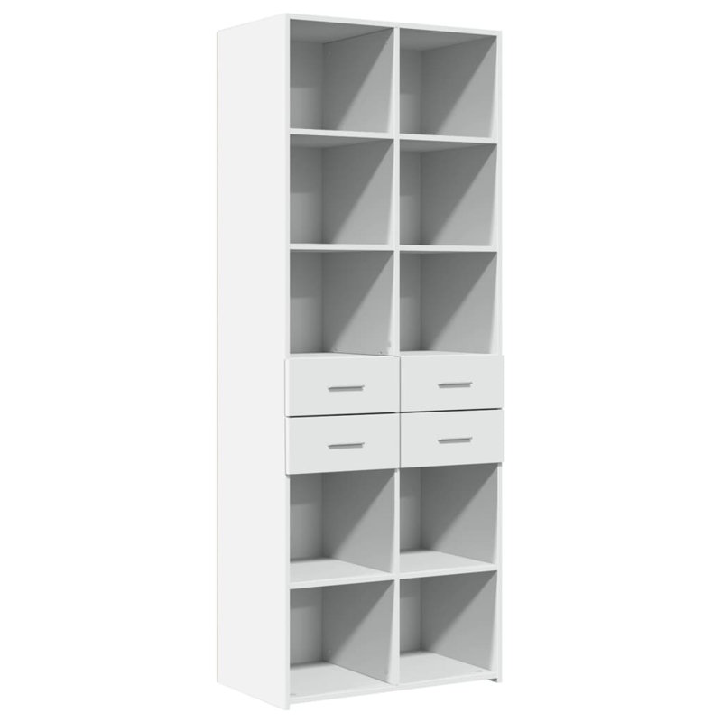 185cm H x 70cm W Standard Bookcase, White
