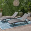 Chaise d'extérieur inclinable réglable avec structure en fer et structure de chaises grises