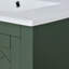 Ensemble de meuble-lavabo 30 po avec lavabo en céramique, armoire de rangement en bois massif, ensemble de meuble-lavabo autoportant avec 3 tiroirs et portes à fermeture douce-115688345