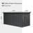 Domi Louvred 100 Gallons Gallon Water Resistant Resin Storage Bench with Lock and Wheels in Grey