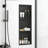 12"W x 36"H x 4"D 3-tier 304 Stainless Steel Shower & Wall Niche, Vertical/horizontal Install, Matte Black For Bathroom Shelving-1267744072