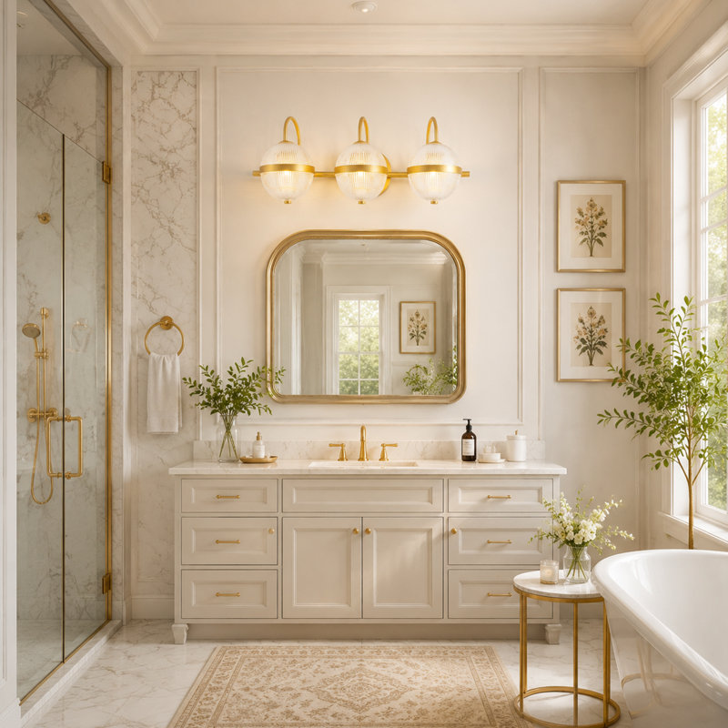 Luminaire suspendu pour salle de bain 3 lumières Neven