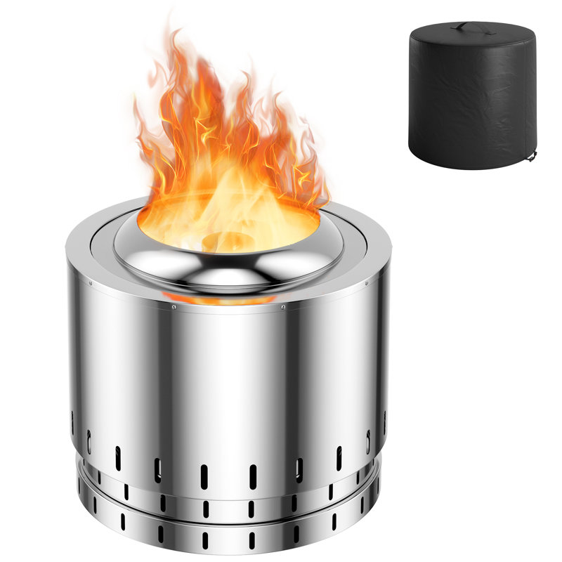 Briet 0.06 Stainless Steel Fire Pit & Grill