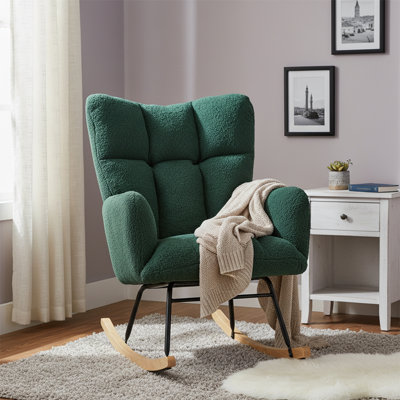 Chaise berçante rembourrée Modern